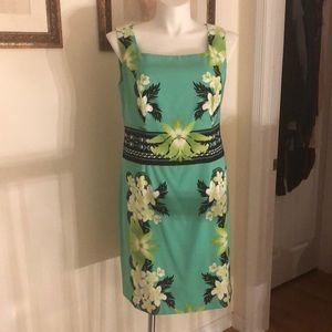 Green floral dress